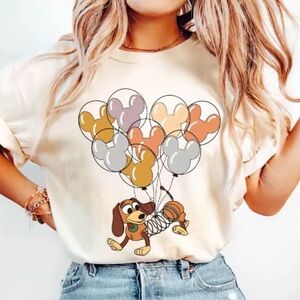 🐰 Walt Disney World Slinky Dog Toy Story Hollywood Studios Ivory T-shirt XL NEW!